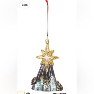 NIB Demdaco Old World Christmas Blown Glass Ornament Star over Bethlehem